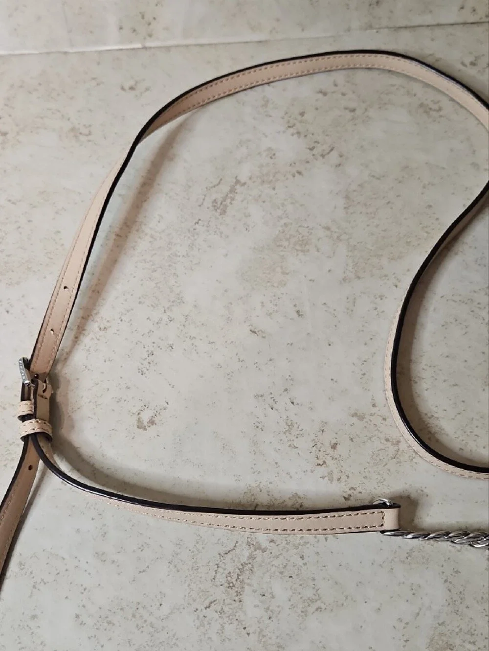 Michael Kors Metallic Silver MK Logo Crossbody Bag